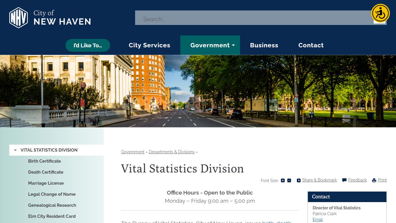 Vital Statistics Division | New Haven, CT - New Haven, Connecticut